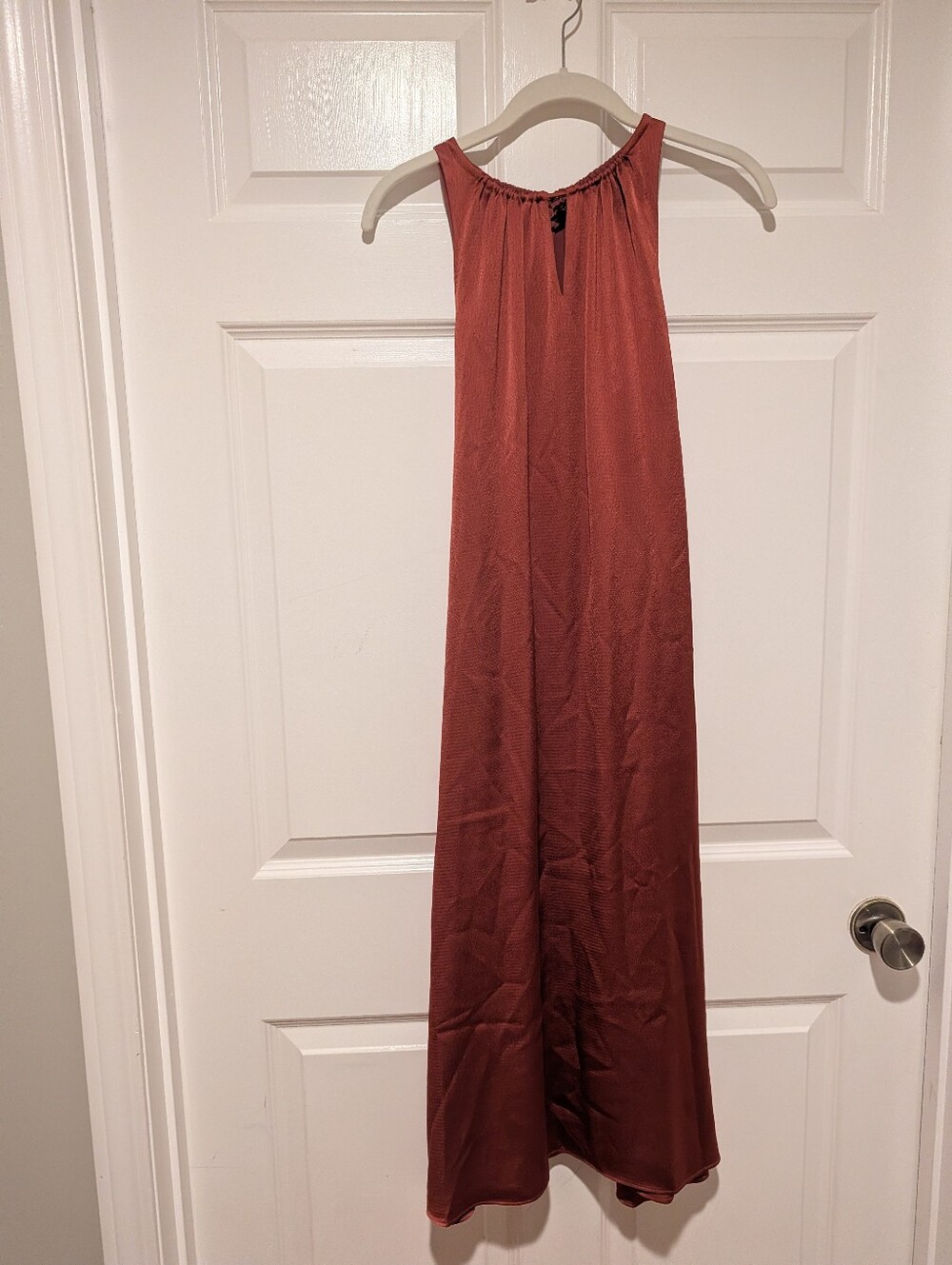 NWT Ann Taylor Rust-Toned Satin Dress Size 2P